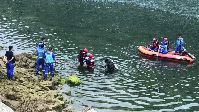 Greek coast guard rescue migrants in Aegean sea operation