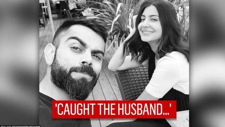 'Caught the husband diligently...': Anushka Sharma shares picture of husband Virat Kohli Anushka Sharma