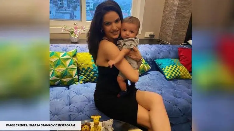 Natasa Stankovic celebrates her son's 4-month birthday; Hardik Pandya reacts Natasa Stankovic