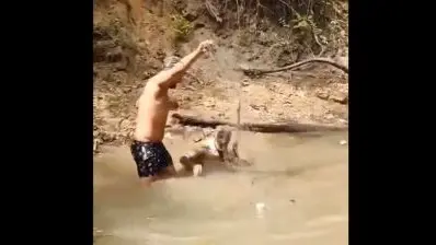 Horrifying Video Shows An Old Man Almost Dies While Trying To Catch An Electric Eel In Water