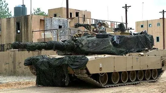 MoD issues RFP for over 6000 multi spectral camouflage nets for tanks & APCs in high-altitude areas The M1A2 Abrams Tank from the 1st Cavalry of the US Army is seen spotting a Multi-Spectral Camouflage net, aiming to evade Anti-Tank Guided Missiles (ATGMs) equipped with an Infrared (IR) seeker.
