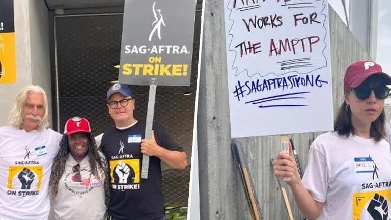 Parks and Recreation stars Aubrey Plaza, Li’l Sebastian lend support to SAG-AFTRA strike SAG strike
