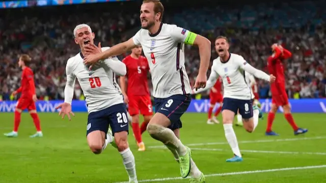 Euro 2024: England faces Denmark in rematch of semifinal last time decided by Harry Kane goal Harry Kane scoring the winning penalty for England vs Denmark in Euro 2020 semi finals
