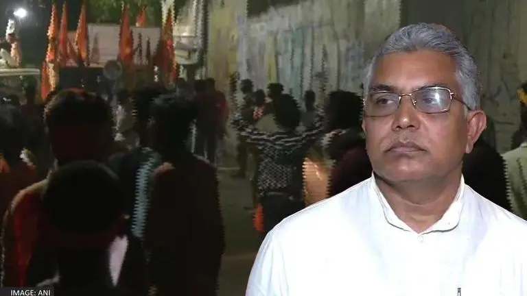 Stones pelted at BJP Shobha Yatra in Hooghly; Dilip Ghosh's convoy attacked BJP