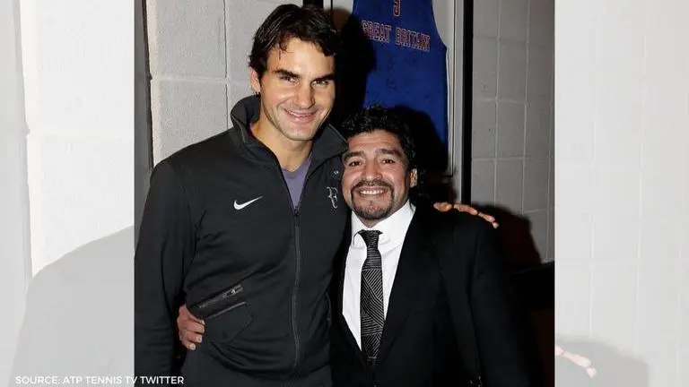 Roger Federer gets emotional after super special message from Diego Maradona; watch video Roger Federer
