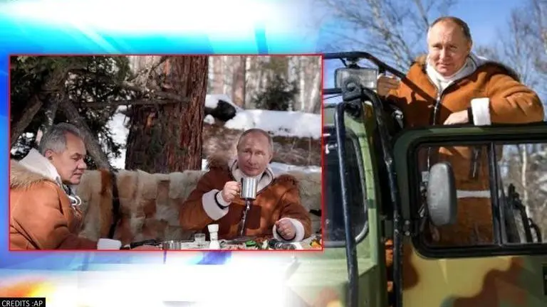 Putin poses in sheepskin on Siberian retreat with defense minister amid tensions with US Putin
