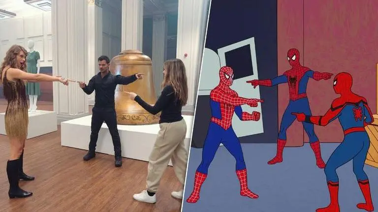 Taylor Swift recreates viral Spider-Man meme with ex Taylor Lautner, his wife Taylor Swift
