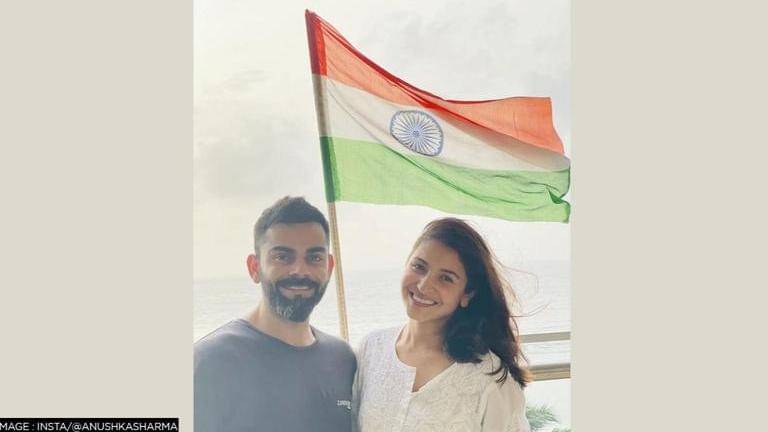 Independence day 2022: anushka sharma & virat kohli hoist tricolour, share heartfelt post