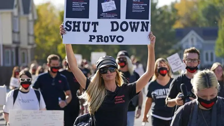 Paris Hilton protest seeks Utah school's closure
