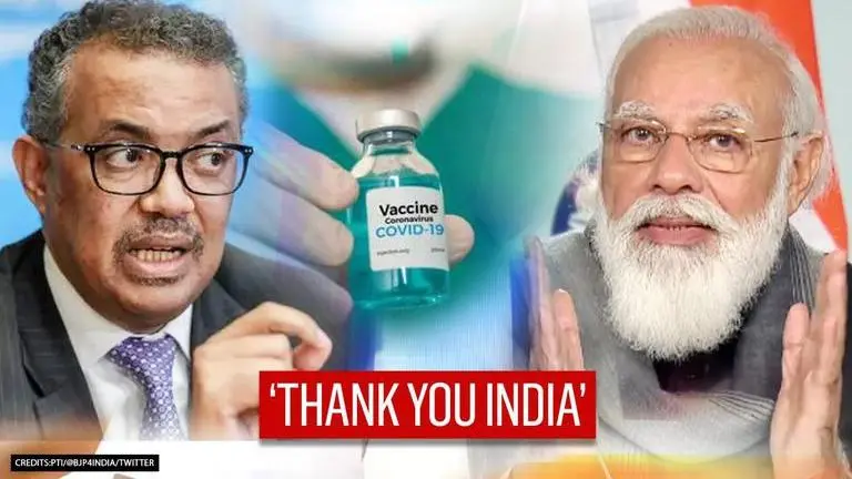 WHO chief thanks India & PM Modi for global response to COVID-19 WHO