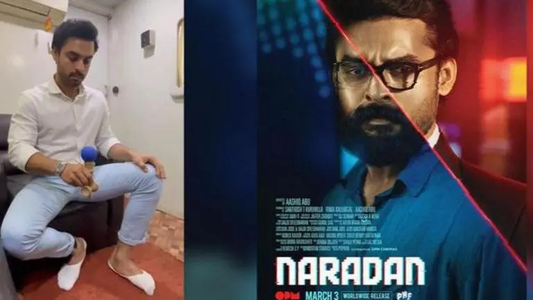 Tovino Thomas indulges in fun 'break time' on sets of political thriller 'Naradan'; Watch tovino thomas