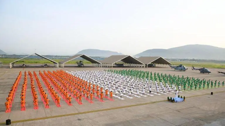 Indian Navy forms 'Ocean Ring of Yoga', observes yoga day on board ships, submarines Indian Navy