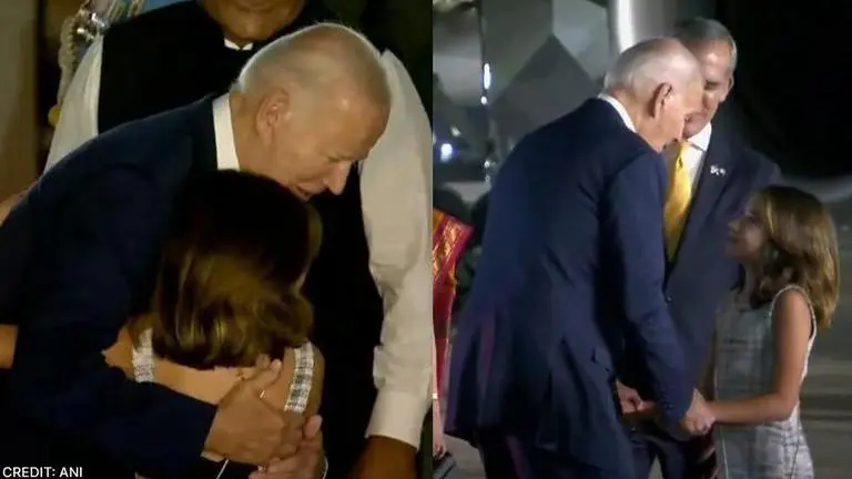 Uncle Joe Biden chitchats with US Ambassador Garcetti's daughter at Delhi airport | Watch Biden