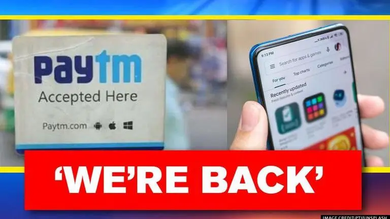Paytm back on Play Store hours after Google removed app for violating policies Paytm