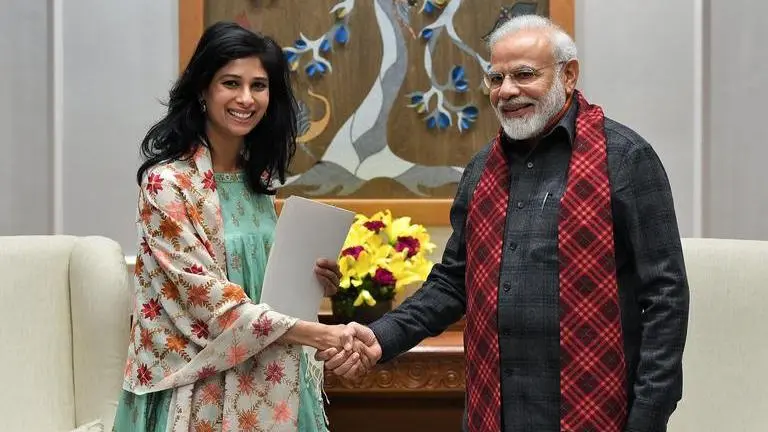 IMF Economic Councellor Gita Gopinath meets PM Narendra Modi IMF