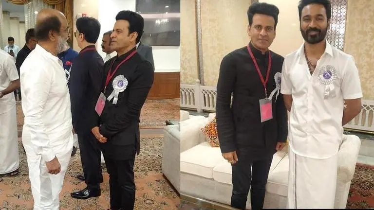 Manoj Bajpayee shares 'moments with the greats' Rajinikanth, Dhanush at National Awards Manoj Bajpayee