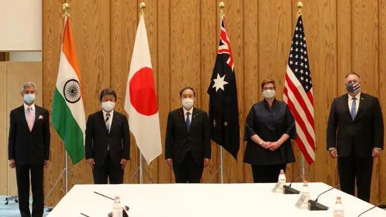 Japan PM Suga receives courtesy call from visiting ministers ahead of Quad talks Japan