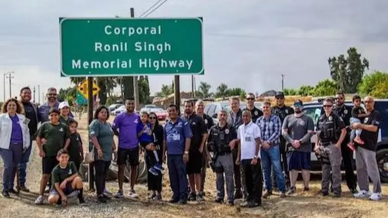 US: California Highway named after slain Indian-origin cop Ronil Singh US: California Highway named after slain Indian-origin cop Ronil Singh