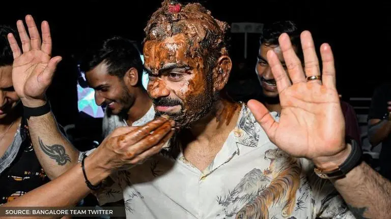 Virat Kohli's birthday celebrations described in witty way by Bangalore; see pictures Virat Kohli