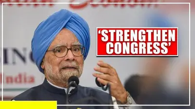 Manmohan Singh appeals to 'strengthen Sonia & Rahul Gandhi's hands; give Congress power' Manmohan