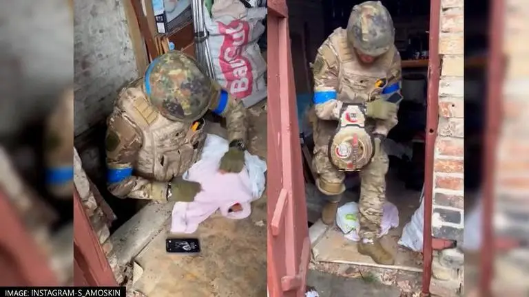 Ukrainian MMA champion recovers Welterweight World Championship belt from bombed house Yaroslav Amosov, MMA, Bellator Welterweight World Championship, Russia Ukraine war, Russia Ukraine news, Amosov MMA belt, Irpin bombings, Ukraine