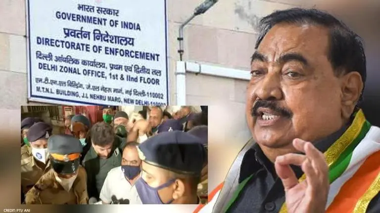 NCP Leader Eknath Khadse interrogated for 9 hours by ED in Land Deal Case Eknath Khadse
