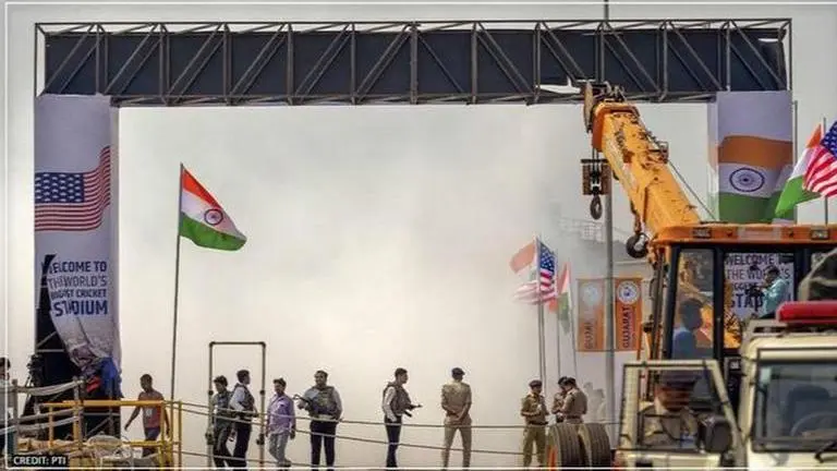 Ahead of 'Namaste Trump' event in Motera stadium on 24 Feb, temporary archway collapses Namaste Trump