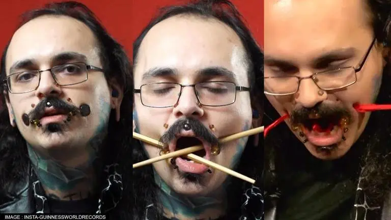 Guinness World Record holder for most flesh tunnels makes netizens feel uncomfortable Guinness World Records