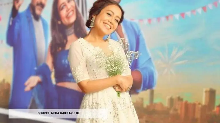 Neha Kakkar shares pic in a white attire for 'Indian Idol 12'; says she feels like a bride neha kakkar