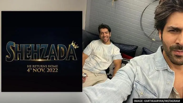 Post 'Dhamaka' success, Kartik Aaryan jets off to Delhi to resume 'Shehzada' shoot Dhamaka, Kartik Aaryan, Shehzada, Kriti Sanon, Rohit Dhawan, Shehzada release date