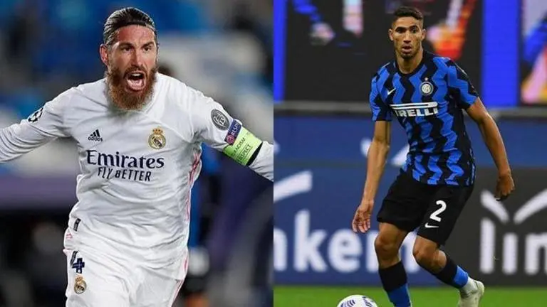 Sergio Ramos caught ripping former teammate Achraf Hakimi during Real vs Inter UCL tie Sergio Ramos