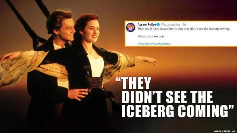 Titanic's iconic scene gets a twist to highlight social distancing, courtesy Assam Police 'Titanic's iconic scene gets a twist to highlight social distancing, courtesy Assam Police