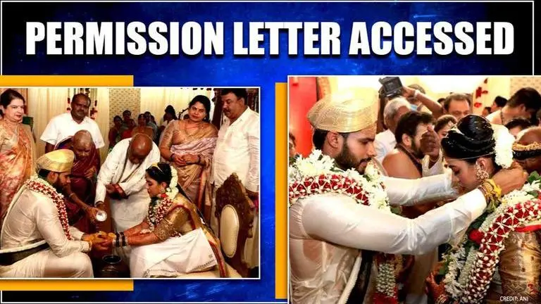 ACCESSED: Permission letter for Kumaraswamy wedding, listing guidelines for ceremony HD Kumaraswamy