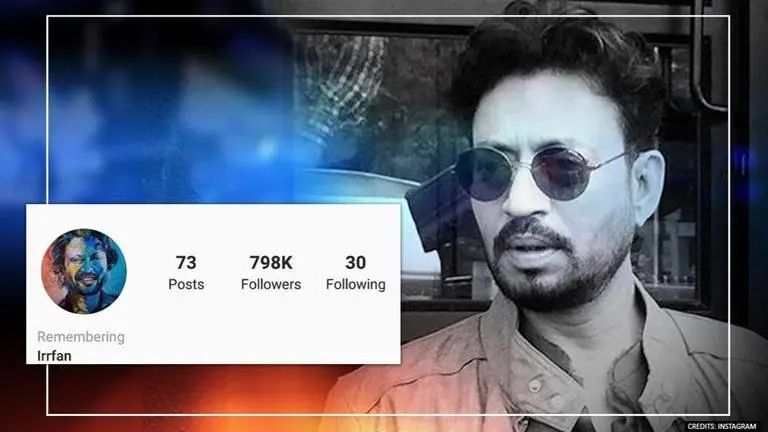 Irrfan Khan’s Instagram now memorialised, 'Remembering' added to its bio Irrfan Khan’s Instagram gets memorialized,'Remembering' added to celebrate him beyond time