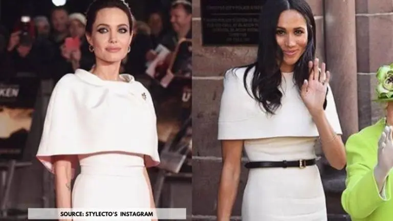 Angelina Jolie and Meghan Markle in stunning white dresses; see pics Angelina Jolie