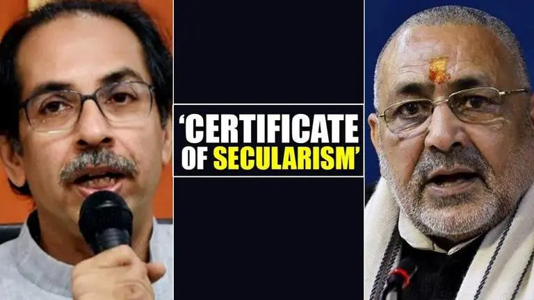 Giriraj Singh challenges CM Uddhav Thackeray on 'What does secularism mean?' retort Maharashtra
