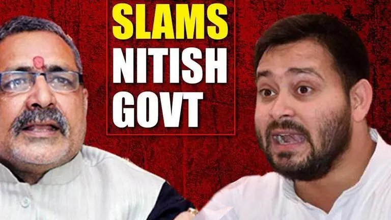 Tejashwi Yadav & Giriraj Singh slam CM Nitish amid rise in Bihar crime Bihar