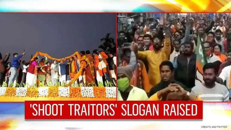 'Shoot the traitors' chants swapped in Bengal; After TMC, now heard at Suvendu's BJP rally BJP leader Suvendu Adhikari