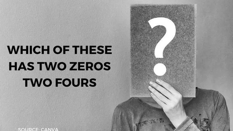 which of these has two zeros two fours answer