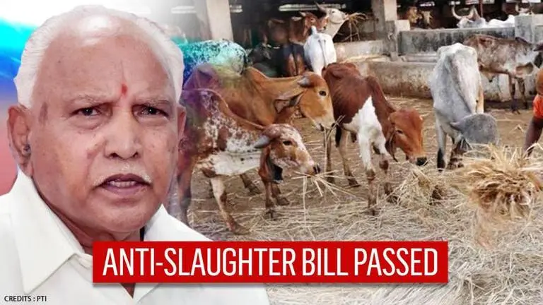 Karnataka passes anti-cattle slaughter bill amid ruckus in Assembly, Cong opposes Karnataka