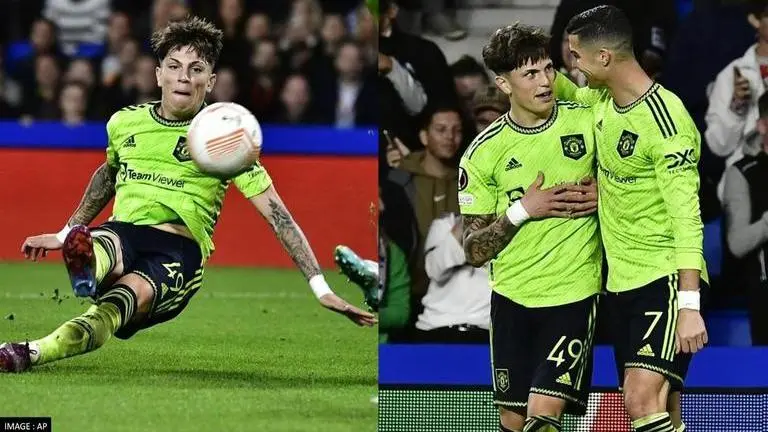 Man United youngster Garnacho seeks Ronaldo's permission for his new celebration; WATCH Man United's Alejandro Garnacho and Cristiano Ronaldo