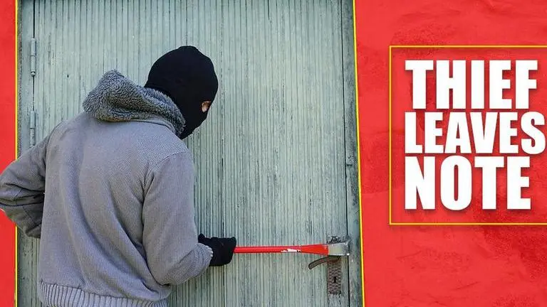 Disappointed thief calls homeowner miser as he returns empty-handed Disappointed thief