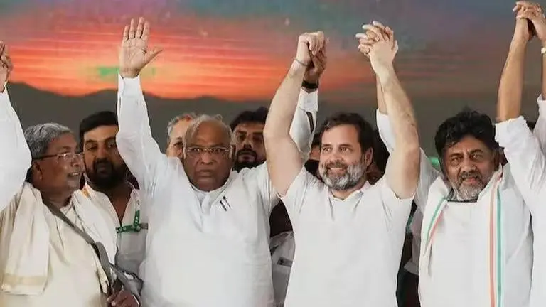 Congress crosses majority mark in Karnataka with 127 seats; crucial CLP meet on May 14 karnataka polls result