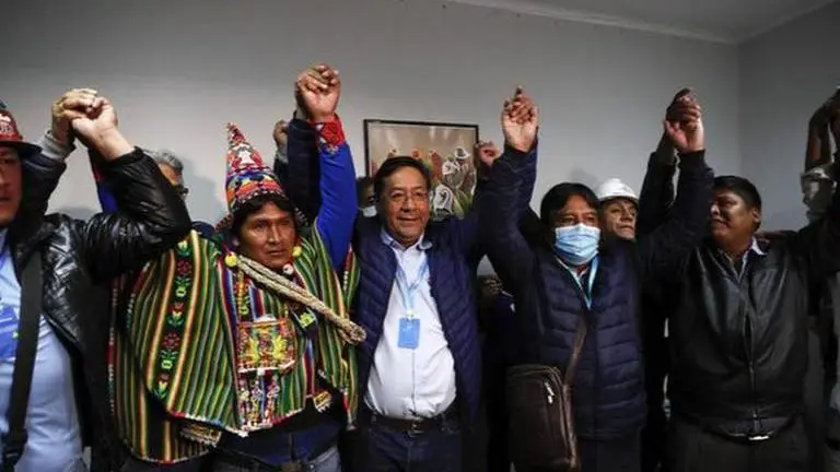 Bolivia's ex-President Evo Morales aide Luis Arce claims victory in presidential election Morales' party projected to secure victory in presidential elections