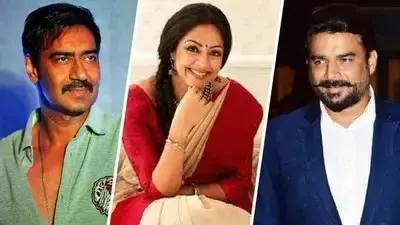 A file photo of Ajay Devgn, Jyotika, R Madhavan
