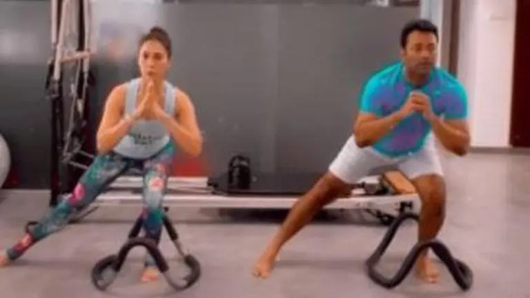 Leander Paes and Kim Sharma turn workout partners, end Friday with 'serious endorphins' Leander Paes, kim sharma, leander paes photos, kim sharma pics