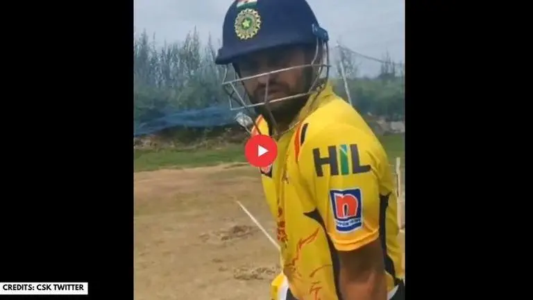 MS Dhoni invited for practice session by Suresh Raina via top 'Helicopter' tribute: Watch MS Dhoni