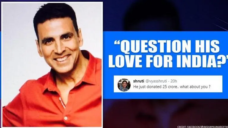 Akshay Kumar hailed for Rs 25 crore donation, netizens slam 'Canadian citizenship' critics