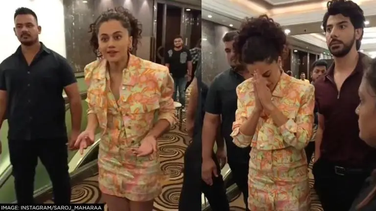 Taapsee Pannu loses cool on paparazzi at an event; 'Talk to me in a respectful manner' Taapsee Pannu