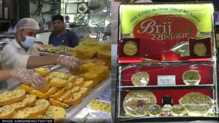 Agra: Sweet shop sells ghevar topped with 24-carat gold at Rs 25,000 per kg Agra